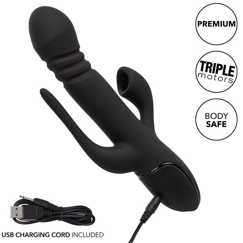 Calexotics-Vibrator Triple Euphoria Schwarz-3 Geschwindigkeiten, Wiederaufladbar · Vibratoren (Bild 6)