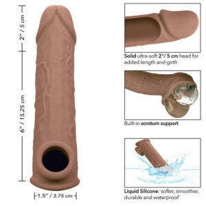 Calexotics-Leistung Maxx Extension Life-like 8 Braun-Silikon · Sextoys (Bild 2)