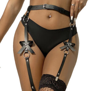 Subblime Fetish-Harness für Kissen aus Leder mit Kette Schwarz One · Strap-on & Harness