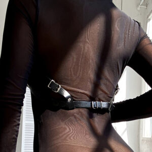 Subblime Fetish-Schwarz One Size Leder Kamm · Strap-on & Harness (Bild 4)