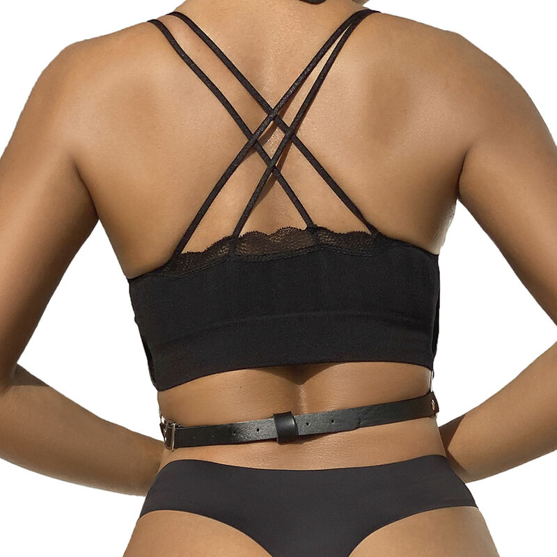 Subblime Fetish-Harness für Leder Brust mit Schwarz One Ketten · Strap-on & Harness (Bild 8)