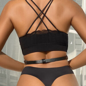 Subblime Fetish-Harness für Leder Brust mit Schwarz One Ketten · Strap-on & Harness (Bild 6)