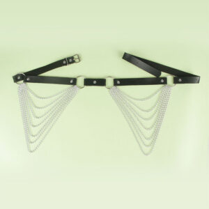 Subblime Fetish-Lederarmband mit Schwarz One Size Kette · Strap-on & Harness (Bild 7)
