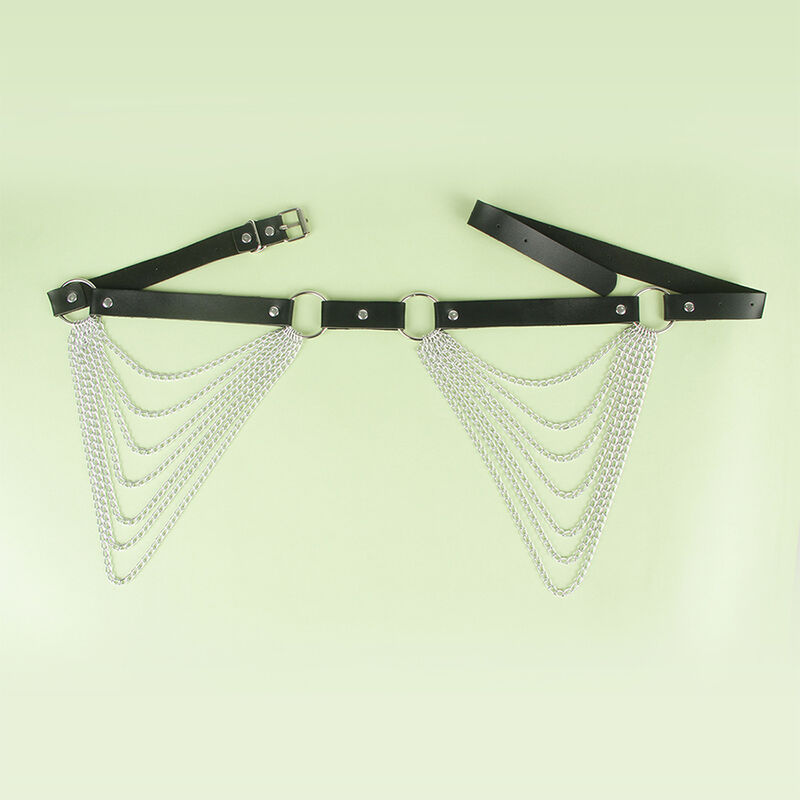 Subblime Fetish-Lederarmband mit Schwarz One Size Kette · Strap-on & Harness (Bild 7)