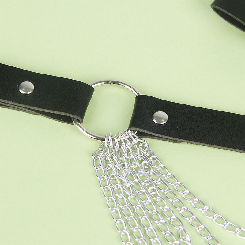 Subblime Fetish-Lederarmband mit Schwarz One Size Kette · Strap-on & Harness (Bild 2)