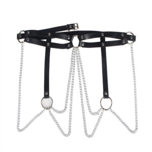Subblime Fetish-Catena Armband mit Lederring, Schwarz, One Size · Strap-on & Harness (Bild 7)