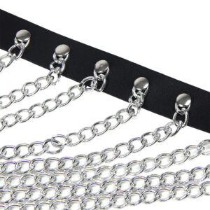 Subblime Fetish-Harness für Brust mit großen Ring und Ketten – One · Strap-on & Harness (Bild 10)