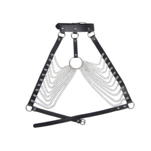 Subblime Fetish-Harness für Brust mit großen Ring und Ketten – One · Strap-on & Harness (Bild 7)
