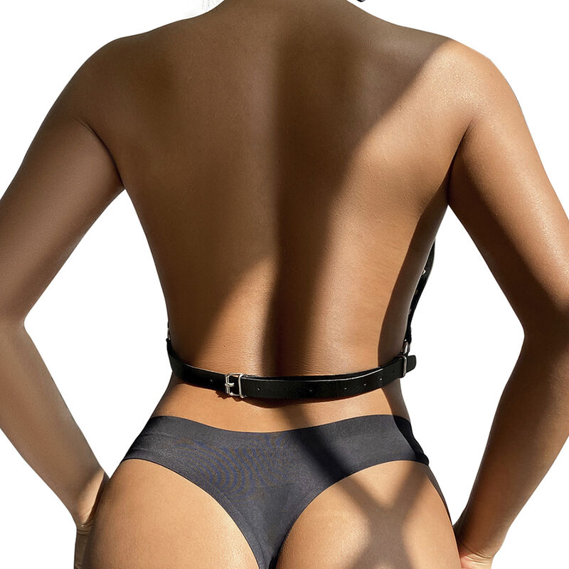 Subblime Fetish-Harness für Brust mit großen Ring und Ketten – One · Strap-on & Harness (Bild 4)