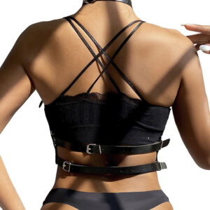 Subblime Fetish-Harness für Brust mit Lederring Schwarz One Size · Strap-on & Harness (Bild 8)