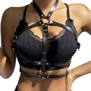 Subblime Fetish-Harness für Brust mit Lederring Schwarz One Size · Strap-on & Harness (Bild 7)