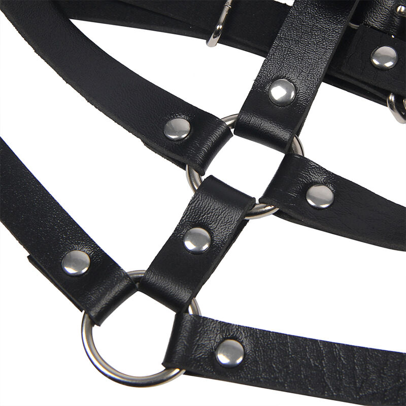 Subblime Fetish-Harness für Brust mit Lederring Schwarz One Size · Strap-on & Harness (Bild 4)