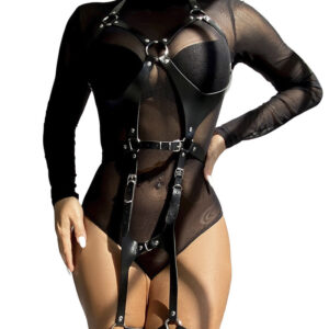 Subblime Fetish-Harness Full Body mit Schnallen in der Haut Schwarz One Size · Strap-on & Harness