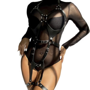 Subblime Fetish-Harness Full Body mit Schnallen in der Haut Schwarz One Size · Strap-on & Harness (Bild 8)
