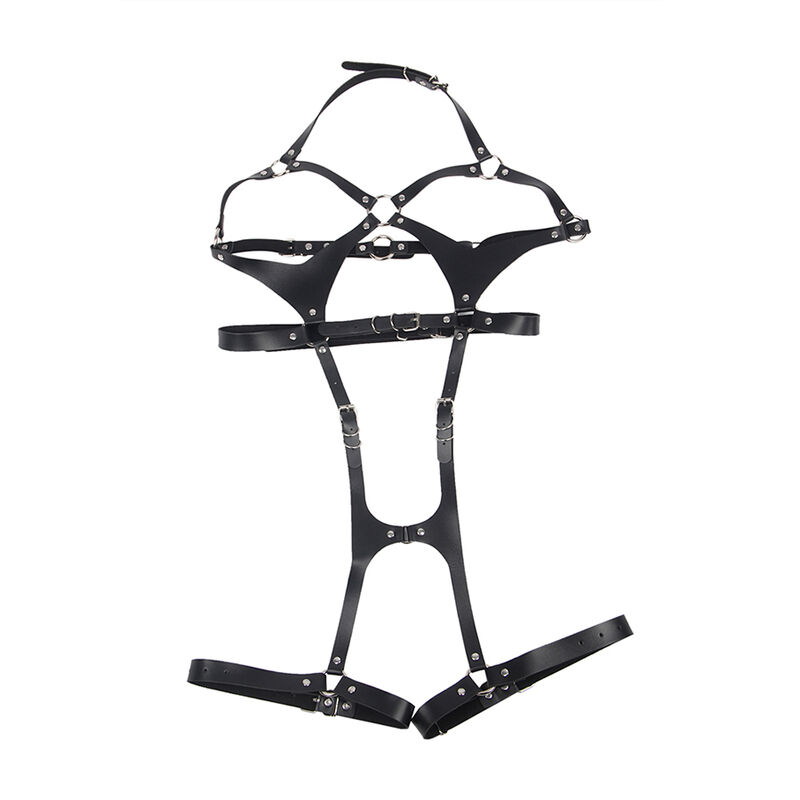 Subblime Fetish-Harness Full Body mit Schnallen in der Haut Schwarz One Size · Strap-on & Harness (Bild 5)