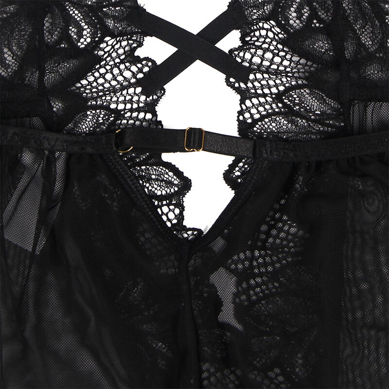 Subblime-Teddy Halser Hals Zurück Nackte Spitze Schwarz · Sexy Damen-Dessous (Bild 9)