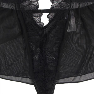 Subblime-Teddy Halser Hals Zurück Nackte Spitze Schwarz · Sexy Damen-Dessous (Bild 7)