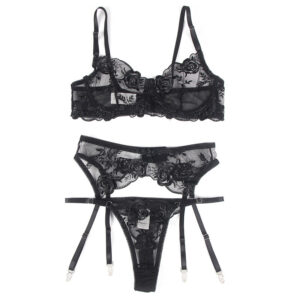 Subblime-Set 3 Stk. BH, Tanga und Strumpfband mit Druck · Spicy Dessous & Bodystockings (Bild 6)