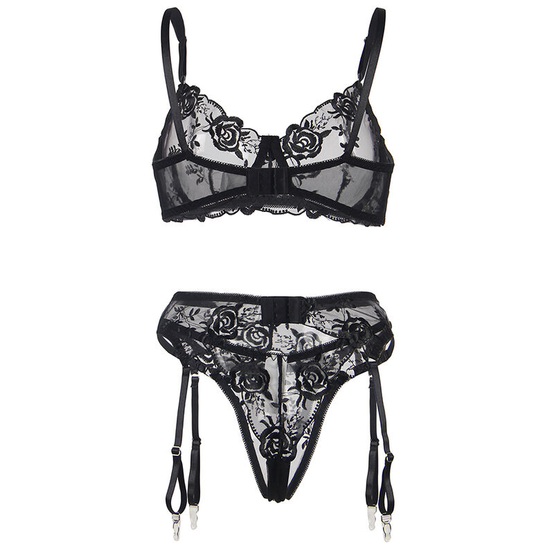 Subblime-Set 3 Stk. BH, Tanga und Strumpfband mit Druck · Spicy Dessous & Bodystockings (Bild 8)