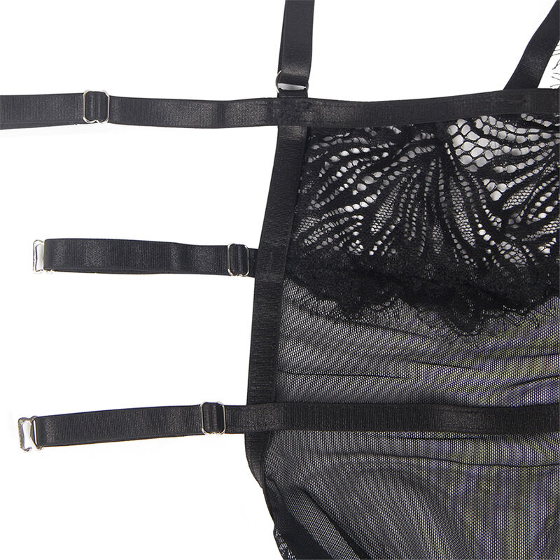 Subblime-Babydoll mit spitzenverstellbaren Hosenträgern Schwarz · Sexy Damen-Dessous (Bild 10)