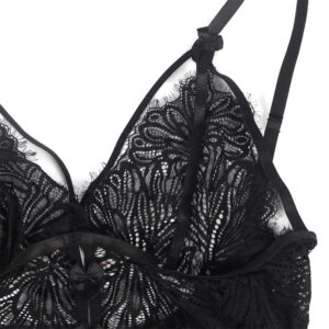 Subblime-Babydoll mit spitzenverstellbaren Hosenträgern Schwarz · Sexy Damen-Dessous (Bild 9)