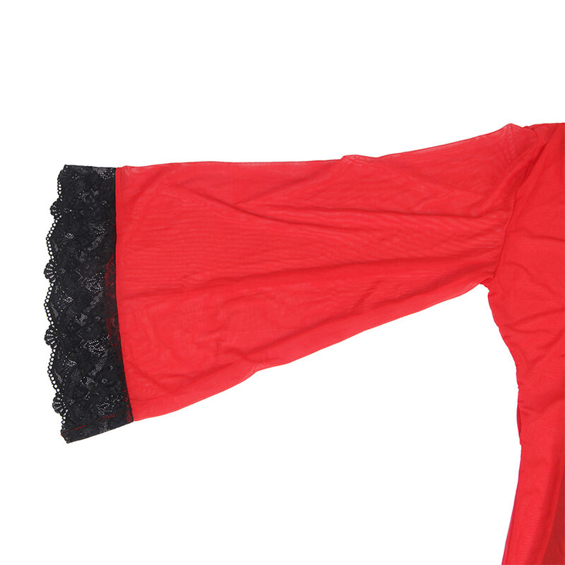 Subblime-Tulles Transparent-Kleid mit Pizzo, Rot · Sexy Damen-Dessous (Bild 4)