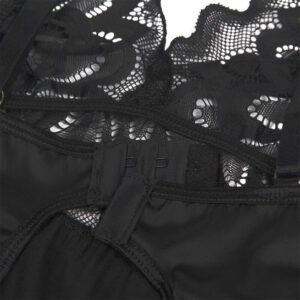 Subblime-Babydoll mit Blumendruck auf der Schwarz Brust · Sexy Damen-Dessous (Bild 8)