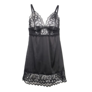 Subblime-Babydoll mit Blumendruck auf der Schwarz Brust · Sexy Damen-Dessous (Bild 5)