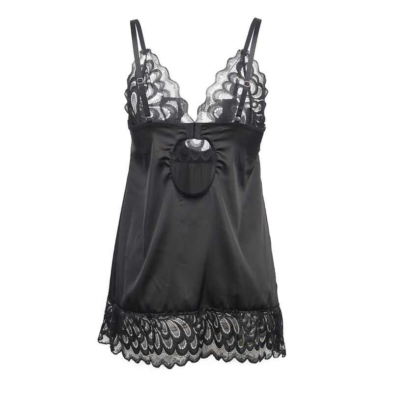 Subblime-Babydoll mit Blumendruck auf der Schwarz Brust · Sexy Damen-Dessous (Bild 6)