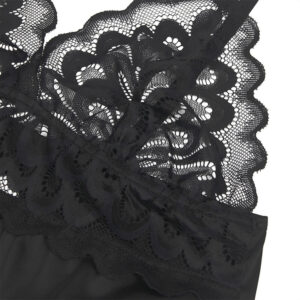 Subblime-Babydoll mit Blumendruck auf der Schwarz Brust · Sexy Damen-Dessous (Bild 9)