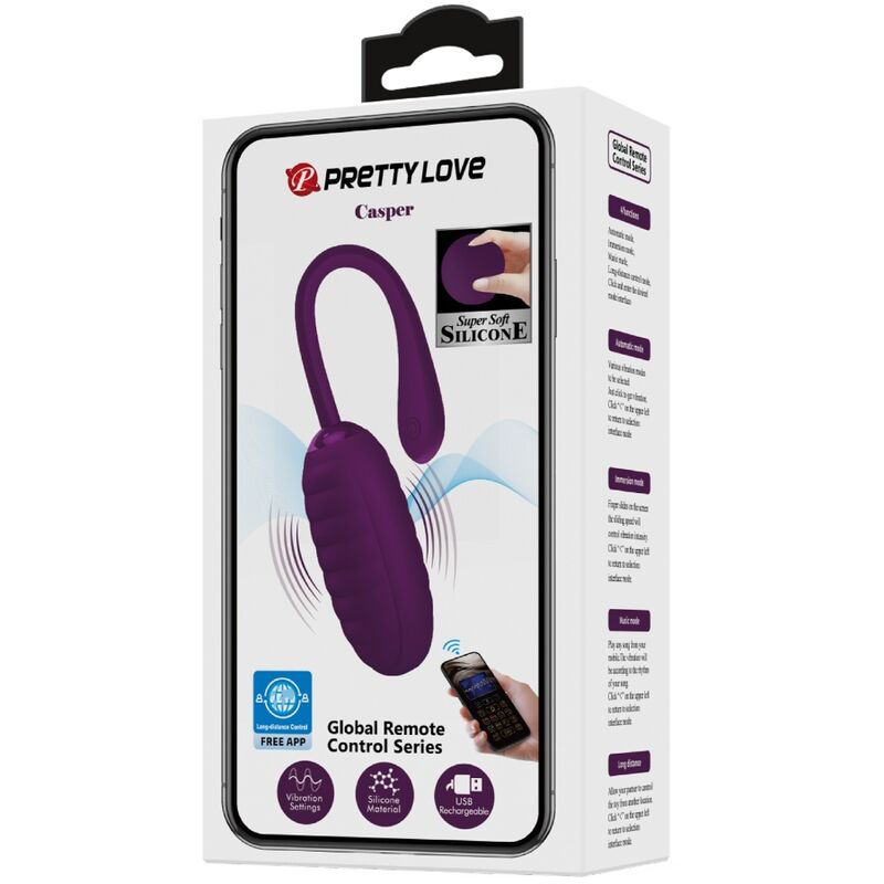 App Series-Casper Purple Ei Vibrator Wiederaufladbar, Lila-Silikon · Vibratoren (Bild 7)