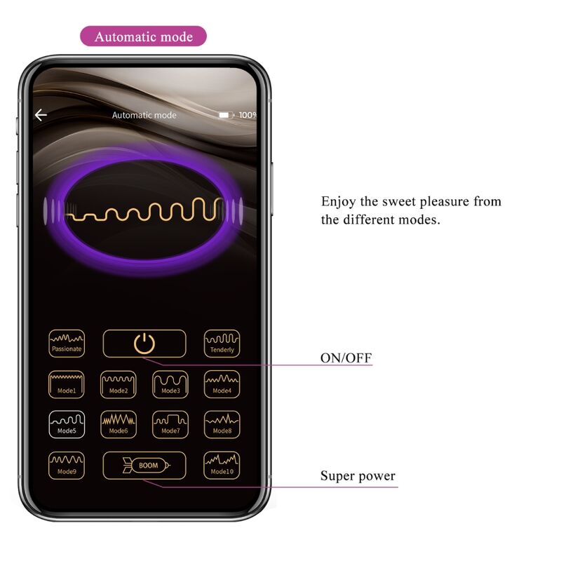 App Series-Casper Purple Ei Vibrator Wiederaufladbar, Lila-Silikon · Vibratoren (Bild 3)
