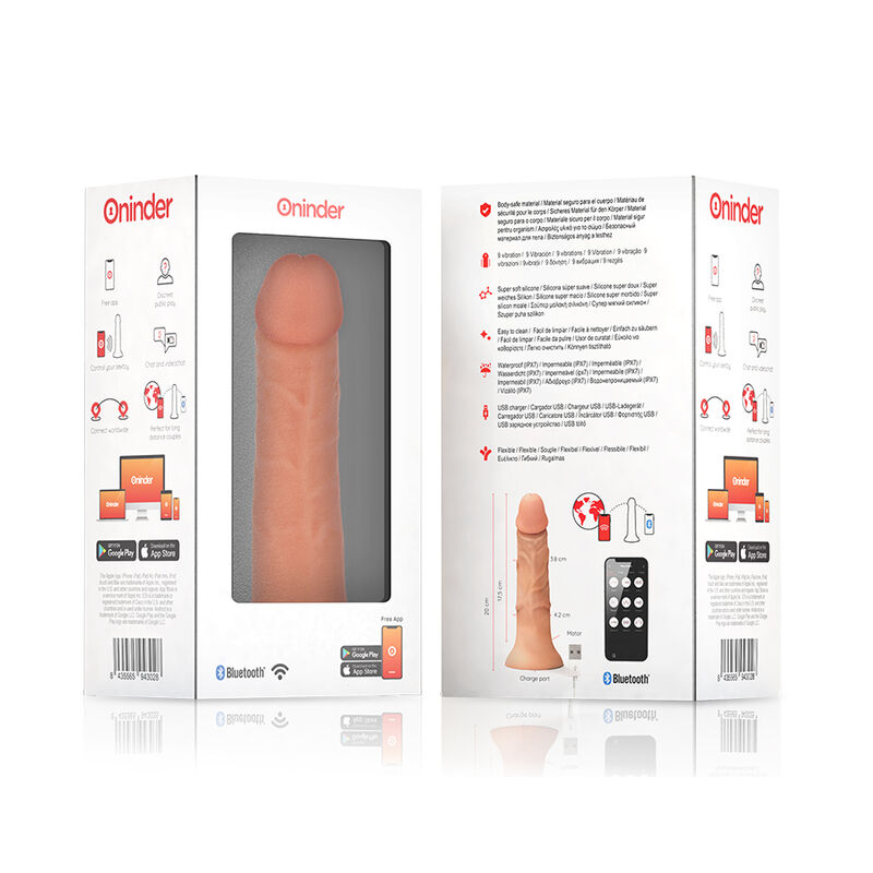 Oninder-Medium Bogota Vibrator Dildo 9 Natürliche Geschwindigkeit 20 cm · Vibratoren (Bild 3)