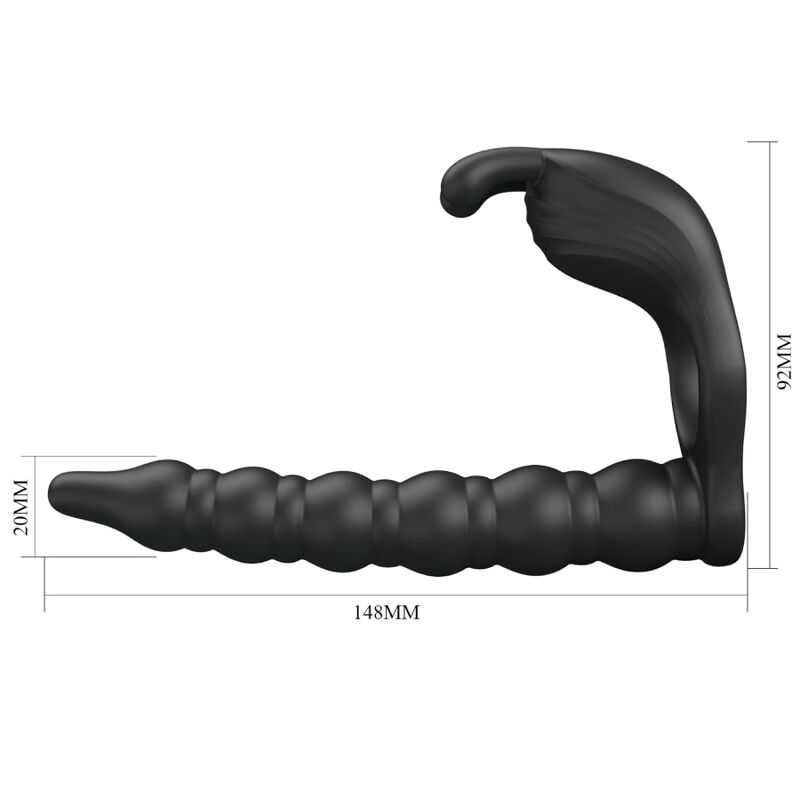For Him-Blackney Penisring mit Vibrator Schwarz-Silikon, 7 · Sextoys (Bild 5)