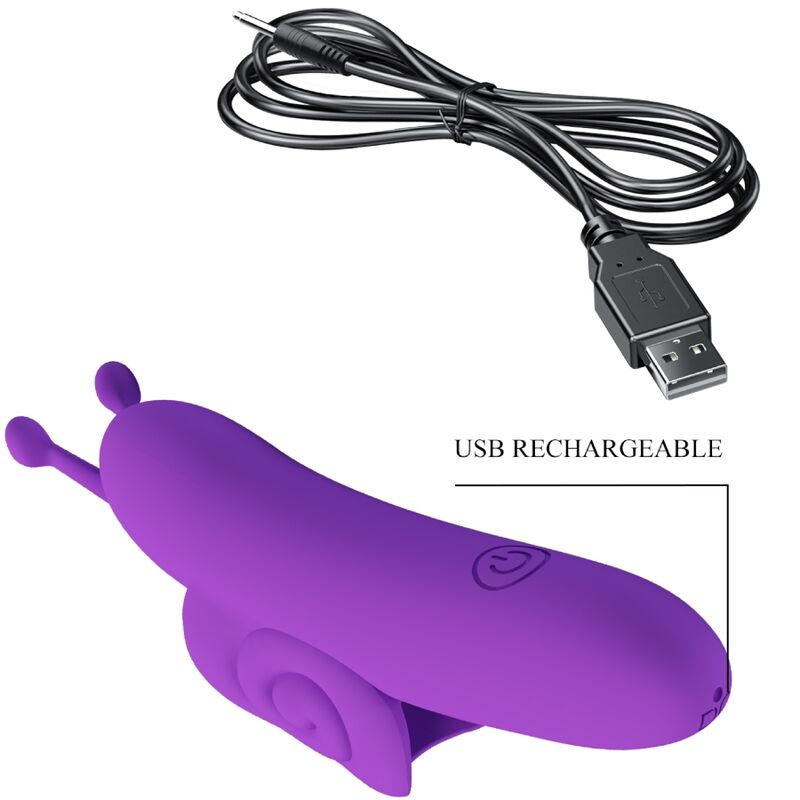 Fun Toys-Stimulator von Finger Snail Powerful Lila-Silikon, 10 Geschwindigkeiten · Vibratoren (Bild 7)