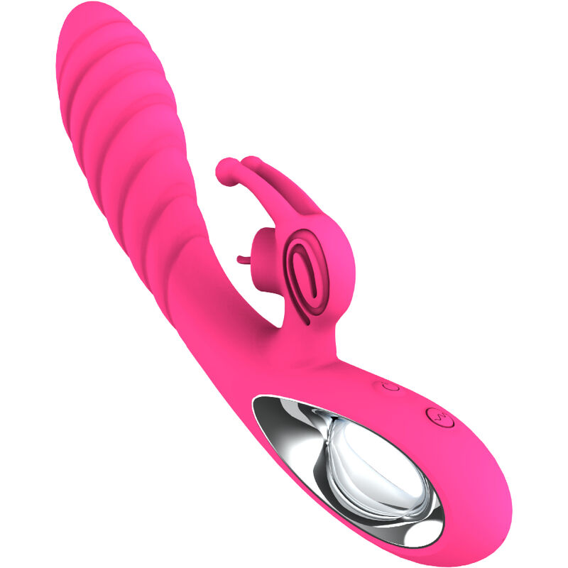 Armony-Vicky Rabbit Vibrator mit Ring Fuchsia und Zunge-Silikon, 12 · Vibratoren (Bild 2)