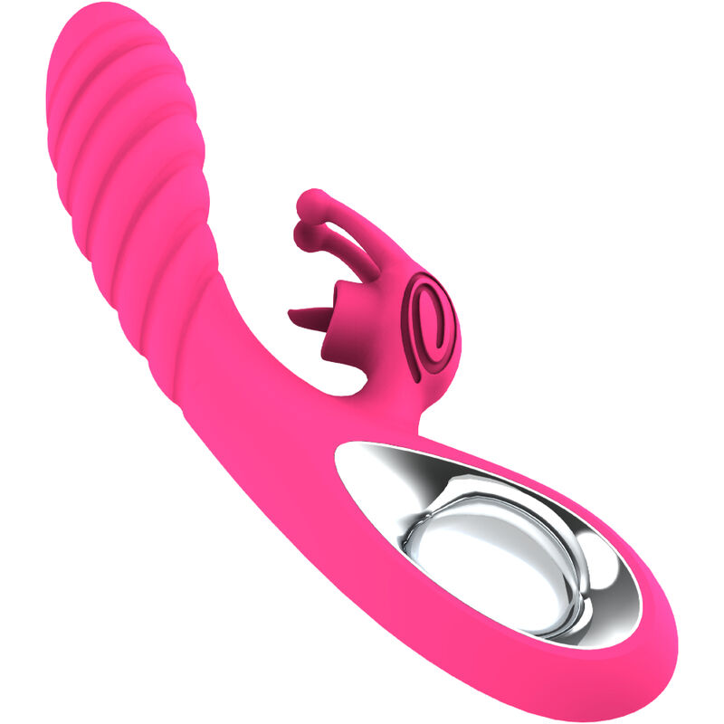 Armony-Vicky Rabbit Vibrator mit Ring Fuchsia und Zunge-Silikon, 12 · Vibratoren (Bild 5)