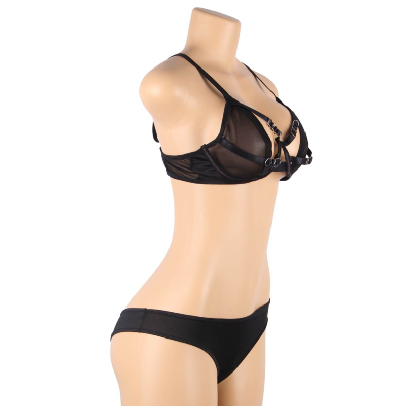 Subblime Sets-Zweiteiliges Set mit BH Transparent und Slip, S/M · Sexy Damen-Dessous (Bild 8)