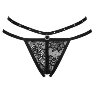 Livco Corsetti Fashion-Nomade Tanga Crotchless Schwarz · Sexy Damen-Dessous (Bild 3)