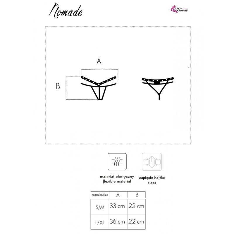 Livco Corsetti Fashion-Nomade Tanga Crotchless Schwarz · Sexy Damen-Dessous (Bild 7)
