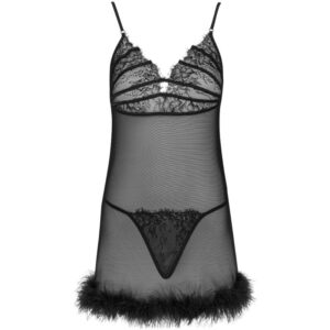 Livco Corsetti Fashion-Zerunam Set Babydoll + Tanga Schwarz · Sexy Damen-Dessous (Bild 3)