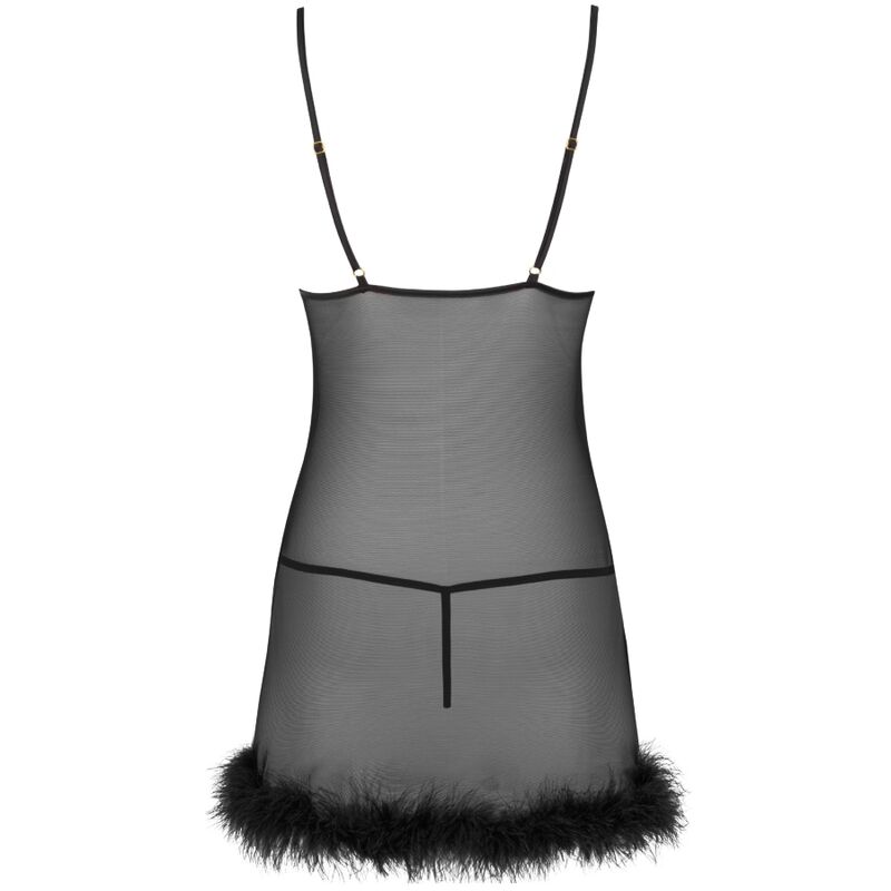 Livco Corsetti Fashion-Zerunam Set Babydoll + Tanga Schwarz · Sexy Damen-Dessous (Bild 4)