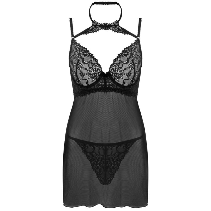 Livco Corsetti Fashion-Binella Set Babydoll und Tanga Schwarz · Sexy Damen-Dessous (Bild 3)