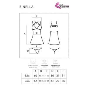 Livco Corsetti Fashion-Binella Set Babydoll und Tanga Schwarz · Sexy Damen-Dessous (Bild 5)