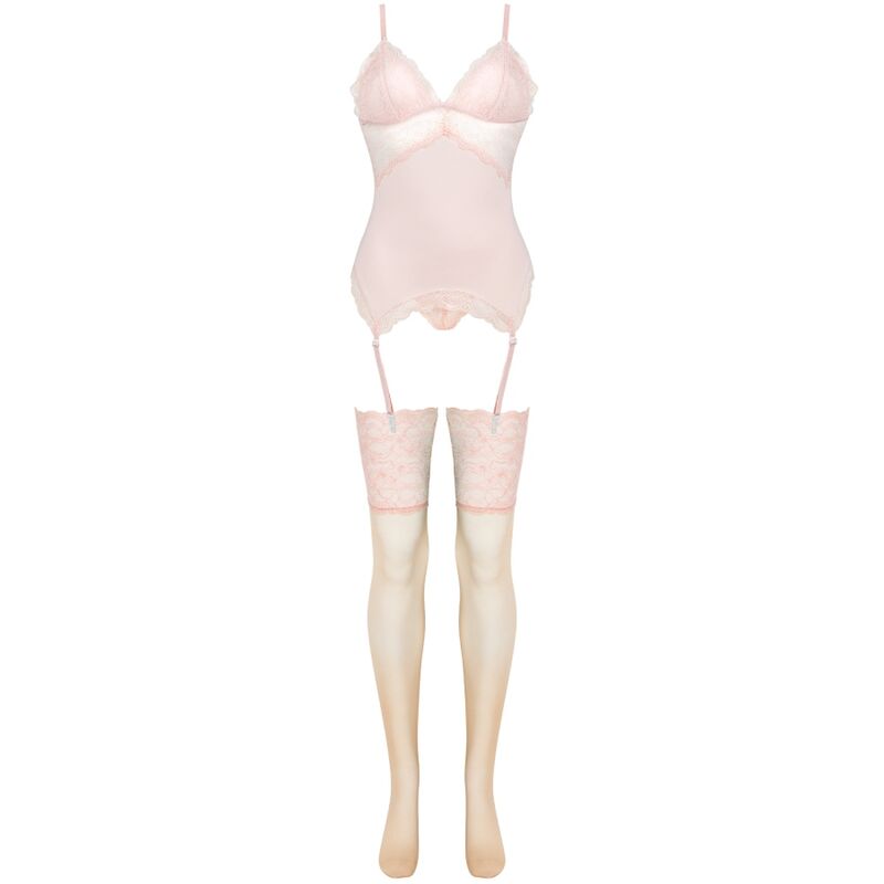 Livco Corsetti Fashion-Persine Peach Korsett, Tanga, Strümpfe · Spicy Dessous & Bodystockings (Bild 5)