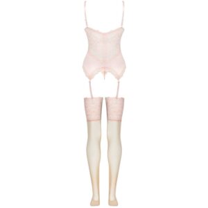 Livco Corsetti Fashion-Persine Peach Korsett, Tanga, Strümpfe · Spicy Dessous & Bodystockings (Bild 3)