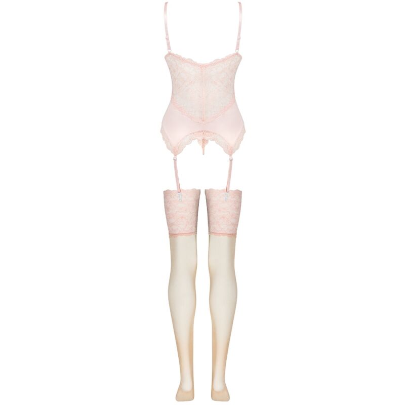 Livco Corsetti Fashion-Persine Peach Korsett, Tanga, Strümpfe · Spicy Dessous & Bodystockings (Bild 3)