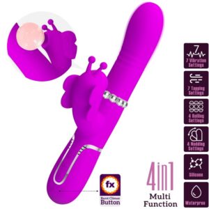 Pretty Love-Vibrator Kaninchen 4 in 1 mit Schiebeperlen · Vibratoren (Bild 6)