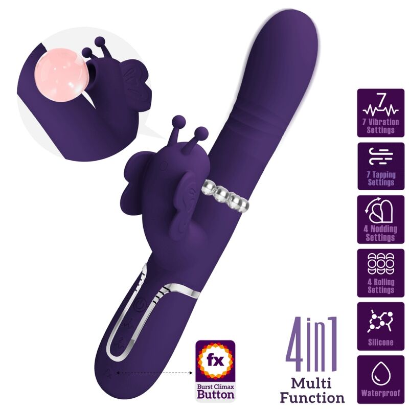 Pretty Love-Vibrator Kaninchen 4 in 1 mit Schiebeperlen · Vibratoren (Bild 15)