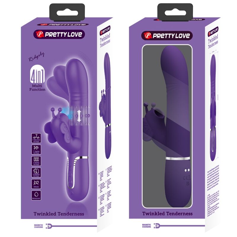 Pretty Love-Vibrator Kaninchen 4 in 1 mit Schiebeperlen · Vibratoren (Bild 12)